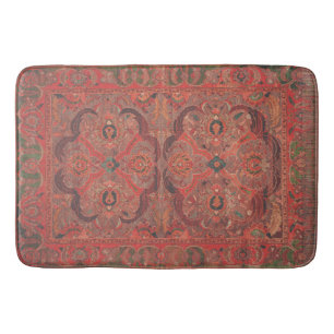 Antique Persian Carpet Orange Bath Mat