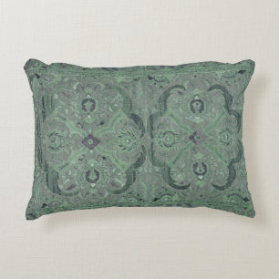Antique Persian Carpet Sage Green Decorative Cushion