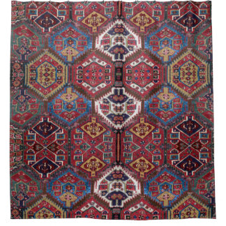 Antique persian oriental rug design shower curtain