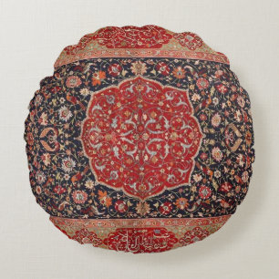 Antique Persian Pattern, Vintage Oriental pattern Round Cushion