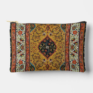 Antique Persian Rich Carpet Elegant Rug Carpet Accessory Pouch