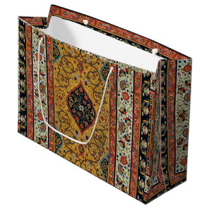 Antique Persian Rich Carpet Elegant Rug Carpet Large Gift Bag