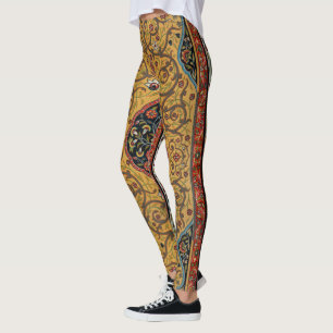 Antique Persian Rich Carpet Elegant Rug Carpet Leggings