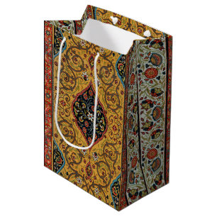 Antique Persian Rich Carpet Elegant Rug Carpet Medium Gift Bag