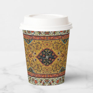 Antique Persian Rich Carpet Elegant Rug Carpet Paper Cups