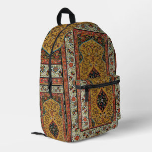 Antique Persian Rich Carpet Elegant Rug Carpet Printed Backpack