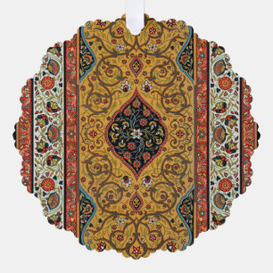 Antique Persian Rich Carpet Elegant Rug Carpet Tree Decoration Card