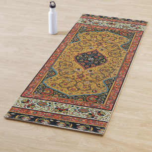 Antique Persian Rich Carpet Elegant Rug Carpet Yoga Mat