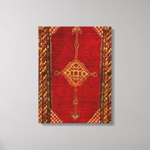 Antique Persian rug - bold pattern    Canvas Print