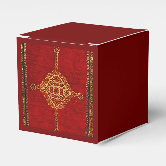 Antique Persian rug  pattern   Favour Box (Front Side)