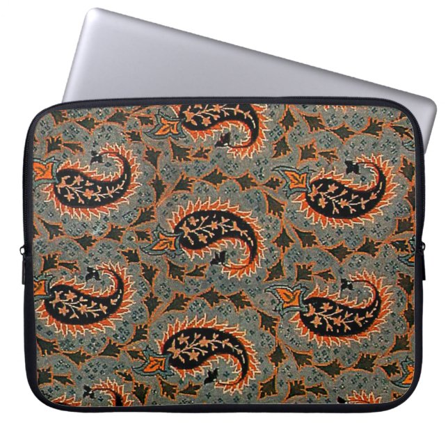 Antique Persian Turkish Paisley Pattern Laptop Sleeve (Front)
