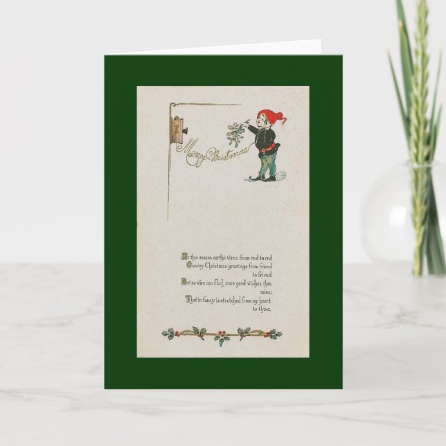 Antique Phone Christmas Card (Front)