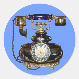 Antique Phone Classic Round Sticker