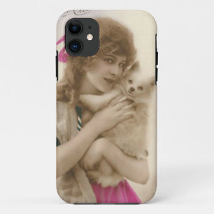 Antique Photo Victorian Woman and Dog Case-Mate iPhone Case