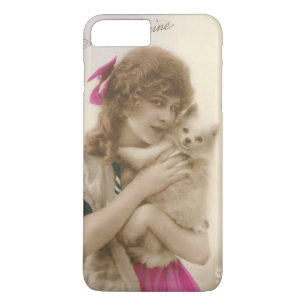 Antique Photo Victorian Woman and Dog iPhone 8 Plus/7 Plus Case