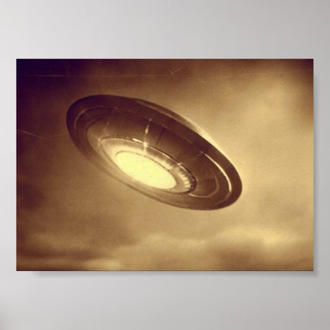 Antique Photograph of a UFO Poster (Front)