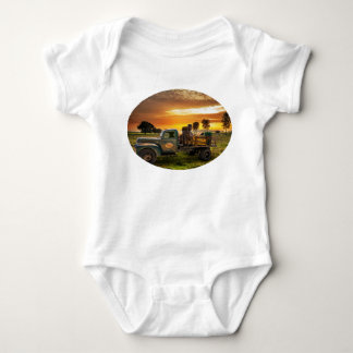 Antique Pickup in the Countryside Baby Bodysuit