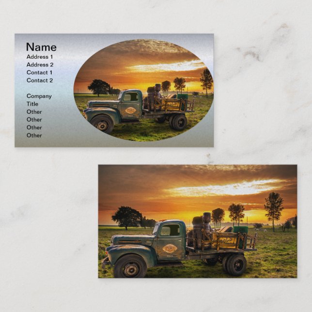 Antique Pickup in the Countryside Business Card (Front/Back)