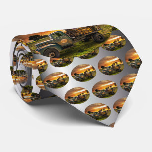 Antique Pickup in the Countryside Tie