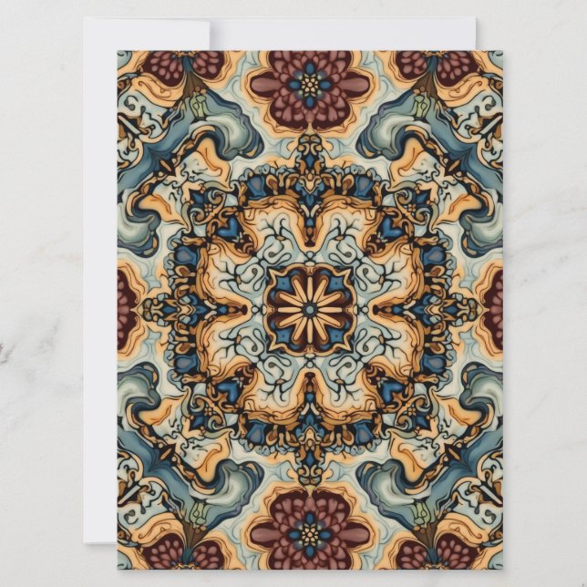 Antique picnic mat invitation (Front)