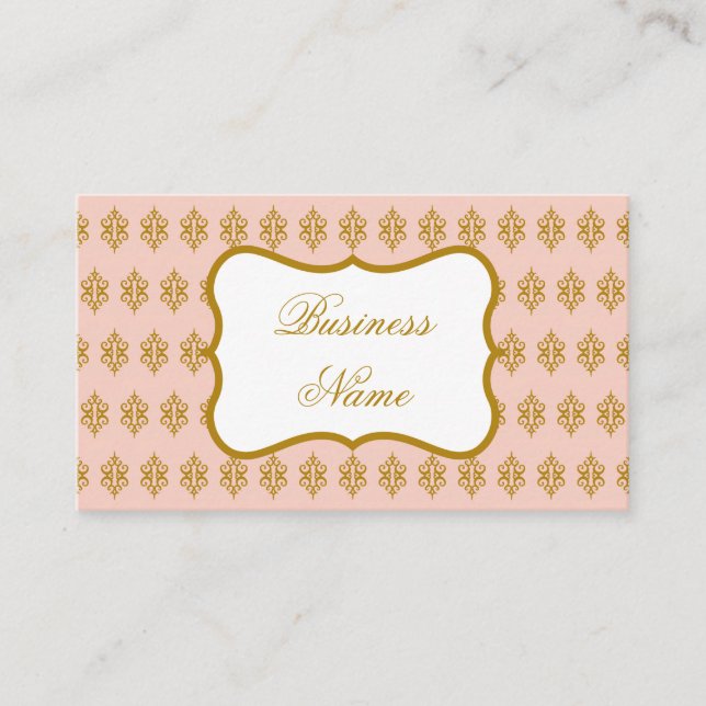 Antique Pink Business Card (Front)
