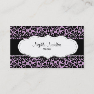 Antique Pink Damask Business Cards