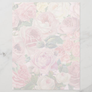 Antique Pink Garden Roses Craft Stationery Paper