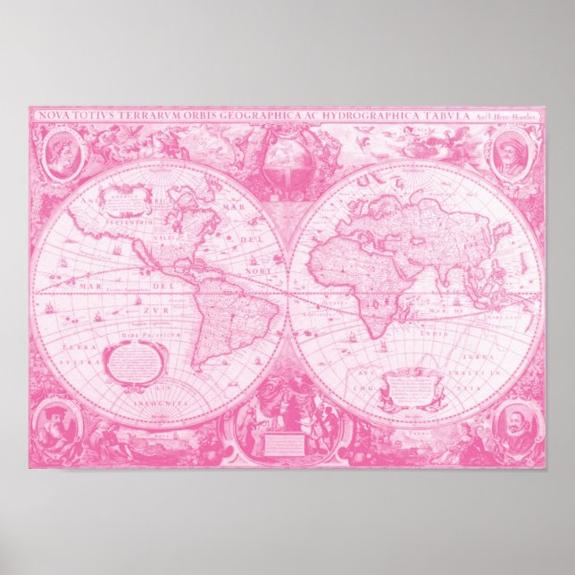Antique Pink World Poster (Front)