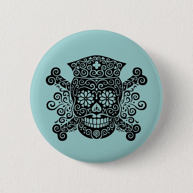 Antique Pirate Nurse 6 Cm Round Badge (Front)