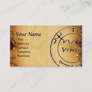 ANTIQUE PIRATES TREASURE MAP ,SKULL AND SWORDS BUSINESS CARD