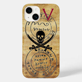 ANTIQUE  PIRATES TREASURE MAP ,SKULL AND SWORDS Case-Mate iPhone 14 CASE