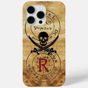 ANTIQUE PIRATES TREASURE MAP ,SKULL AND SWORDS iPhone 15 PRO MAX CASE