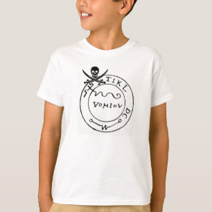 ANTIQUE  PIRATES TREASURE MAP ,SKULL AND SWORDS T-Shirt