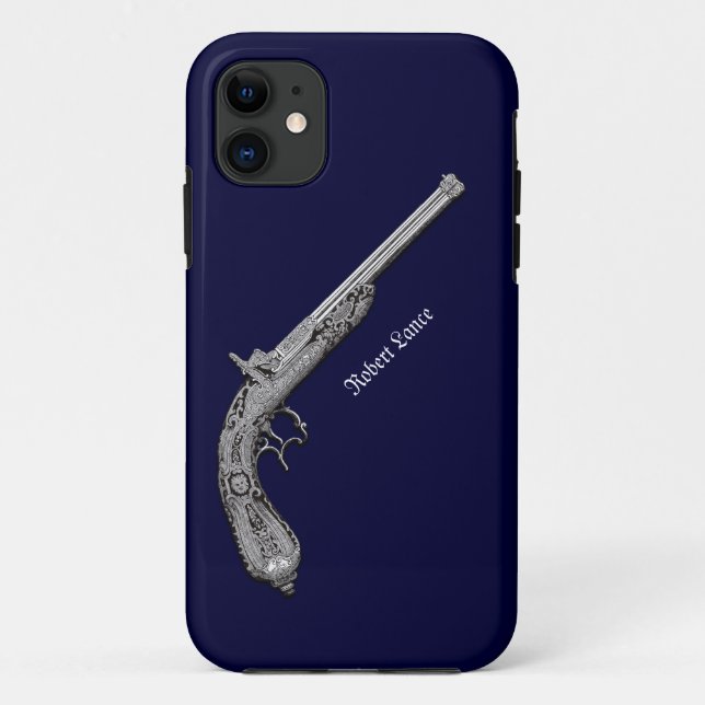 Antique Pistol Personal Blue iPhone 5 Case (Back)