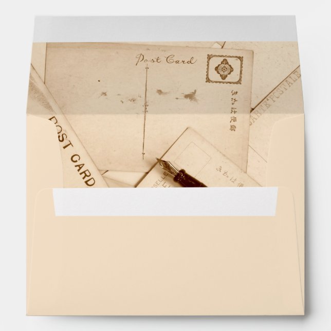 Antique Postcards Design Envelopes (Back (Bottom))