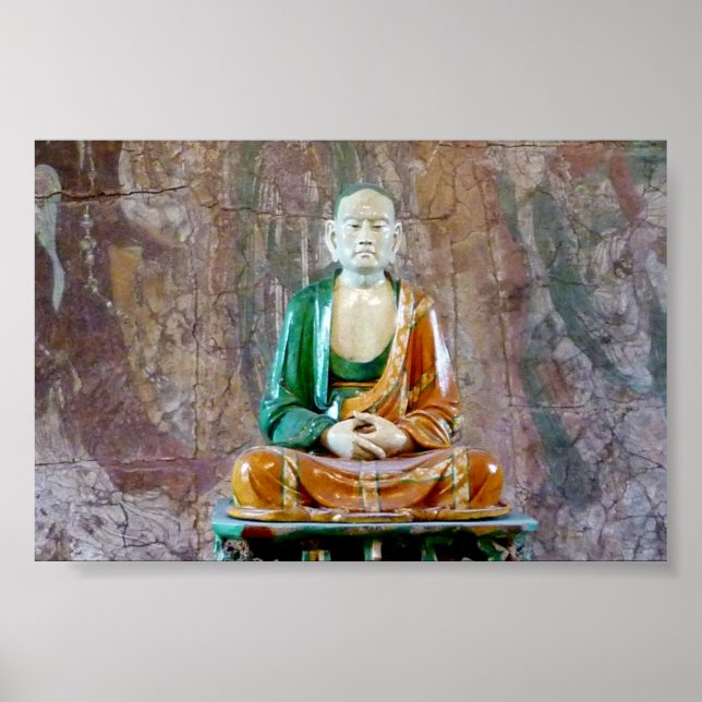 Antique pottery Buddha Poster (Front)