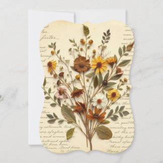 Antique Pressed Flowers Botanical Collage | Vintag