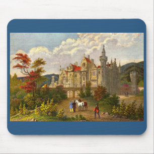 antique print of Abbotsford House Mouse Pad