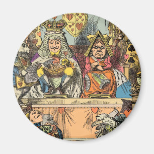 Antique Print of the Alice in Wonderland Courtroom Magnet