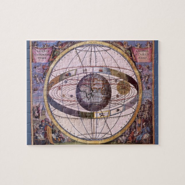 Antique Ptolemaic Solar System, Andreas Cellarius Jigsaw Puzzle (Horizontal)