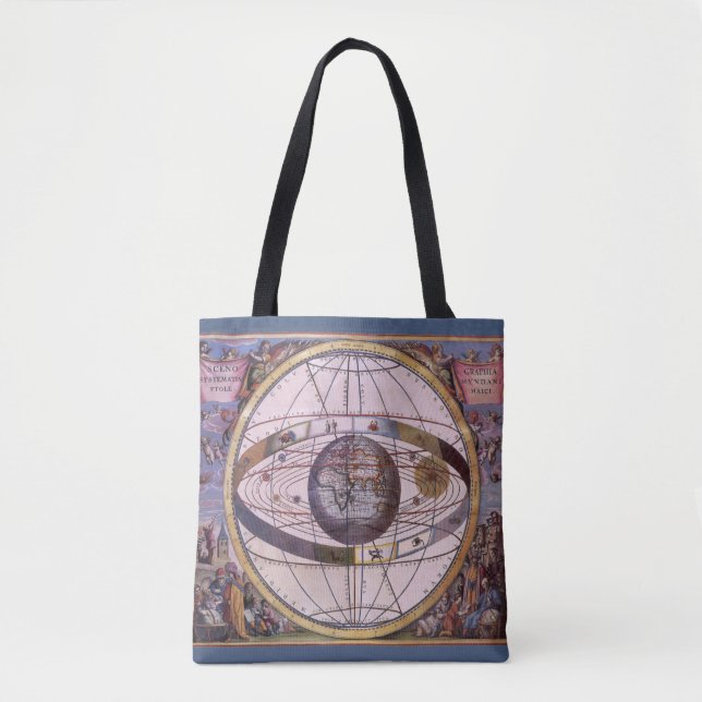 Antique Ptolemaic Solar System, Andreas Cellarius Tote Bag (Front)
