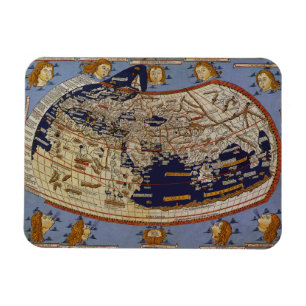 Antique Ptolemaic World Map, Johannes of Arnsheim Magnet