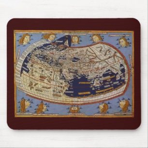 Antique Ptolemaic World Map, Johannes of Arnsheim Mouse Pad