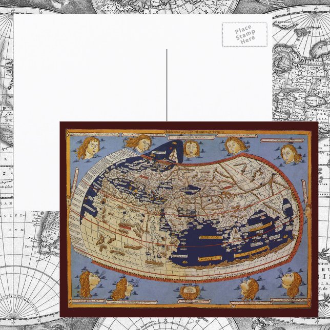 Antique Ptolemaic World Map, Johannes of Arnsheim Postcard (Creator Uploaded)