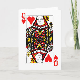 Antique Queen of Heart Card