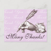 Antique Quill Point Pen Writes a Thank You Note!