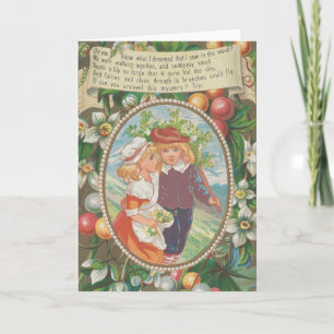 Antique Quirky Valentine, Victorian Era, 1874 Card