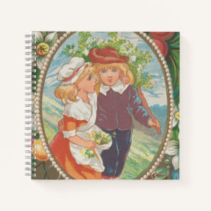 Antique Quirky Valentine, Victorian Era, 1874 Notebook