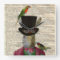 Antique Rabbit Book Page Altered Wall Clock