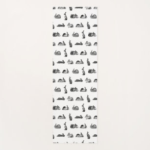 Antique Rabbits Vintage Art CUSTOM COLOR Yoga Mat
